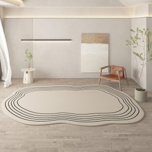 Irregular Round Living Room Rug