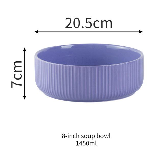 4PCS Nordic Style Ceramic Purple Kitchen Dinnerware Set - Image 6