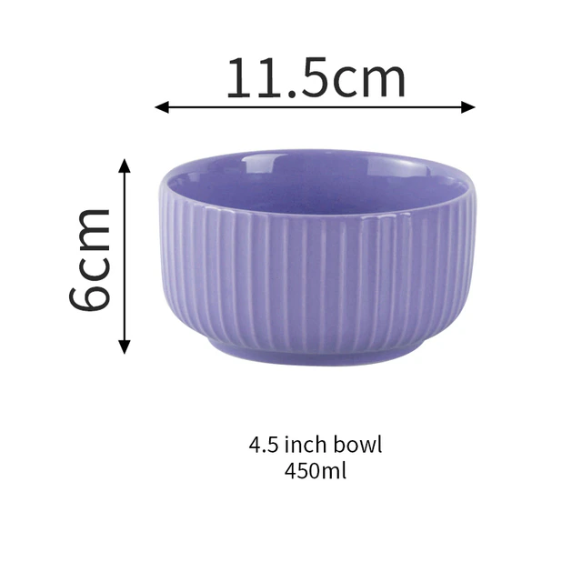 4PCS Nordic Style Ceramic Purple Kitchen Dinnerware Set - Image 5