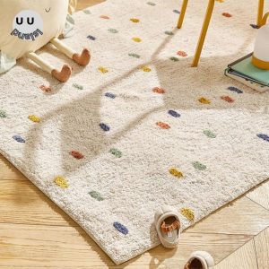 White Plush Rug For Living Room