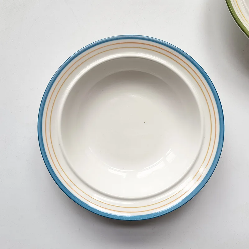 Korean INS Same Four Color Coil Soup Plate Deep Plate - Image 3