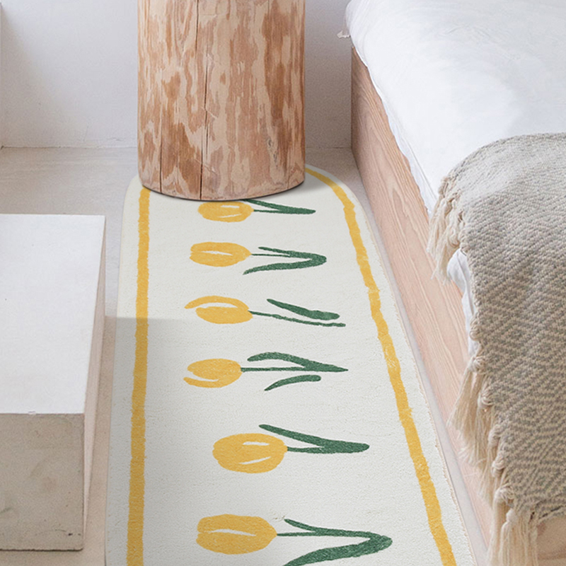 Cute Floral Fluffy Soft Bedroom Rugs - Image 3