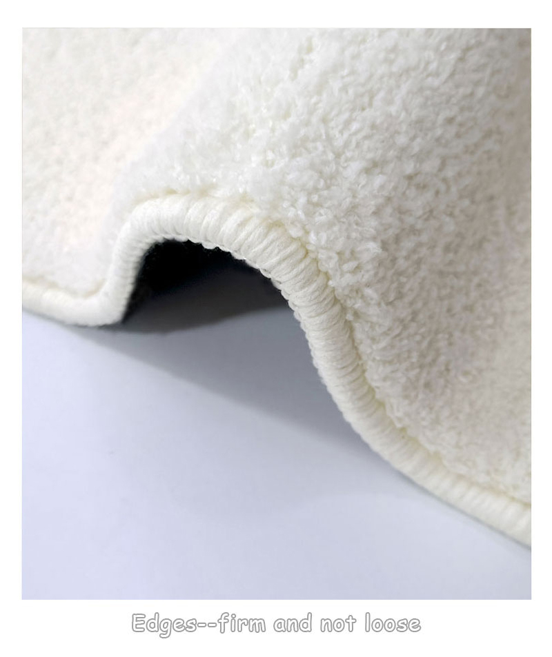 Cute Floral Plaid Bedside Bed Plush Rug - Image 4