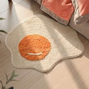 Fried Egg Pattern Hallway Doormat Rug