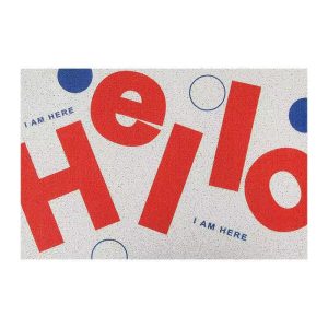 Hello Slogan Non-slip Entrance Door Mat