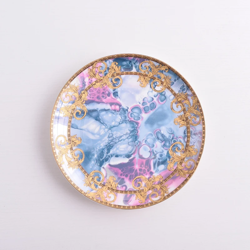 Western Dinner Plate 10inch And 8inch Steak Flat Tray Bone China Dinnerware Set - Image 4