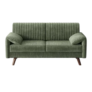 64.5" Black Loveseat Sofa