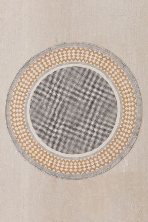 Round Rug 4X4 Feet Size, Cotton Rug, Office Rug, Floor Rug, Kitchen Rug