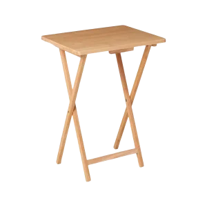 Minimalist Rubberwood Folding Tray Table