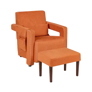 Orange Berber Lounge Sofa Chair