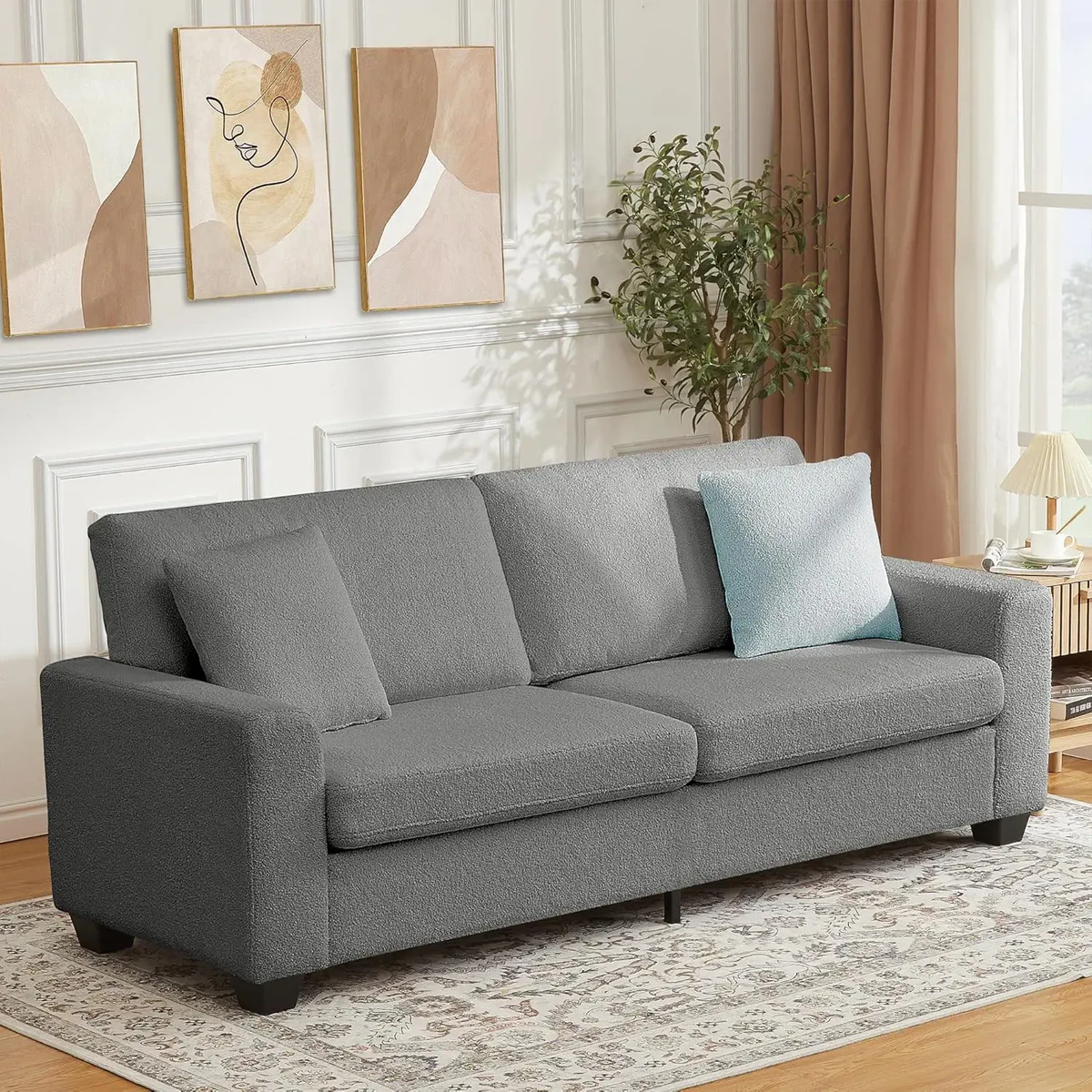 83" Oversized Corduroy Sofa with Washable Cover - Image 3