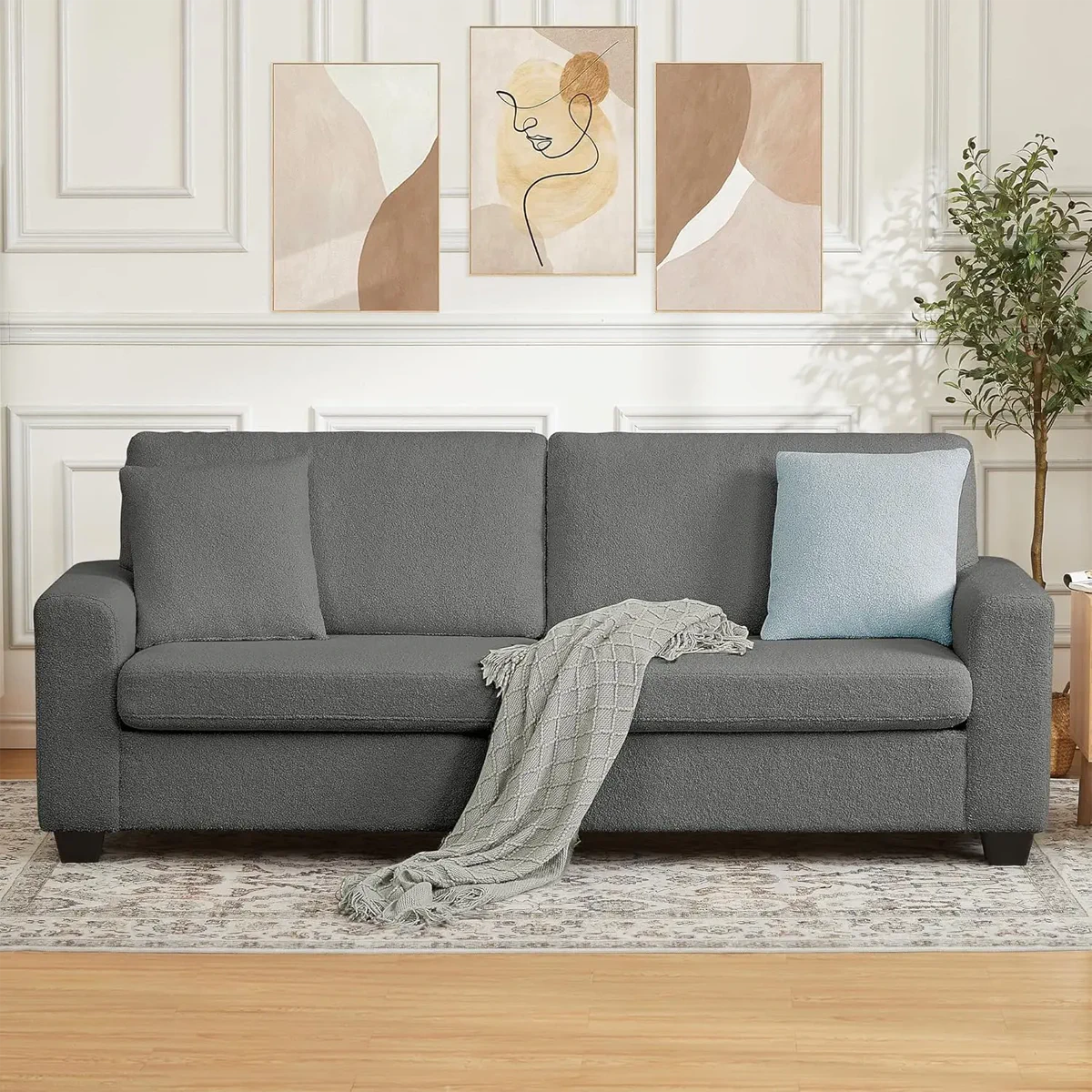 83" Oversized Corduroy Sofa with Washable Cover - Image 2