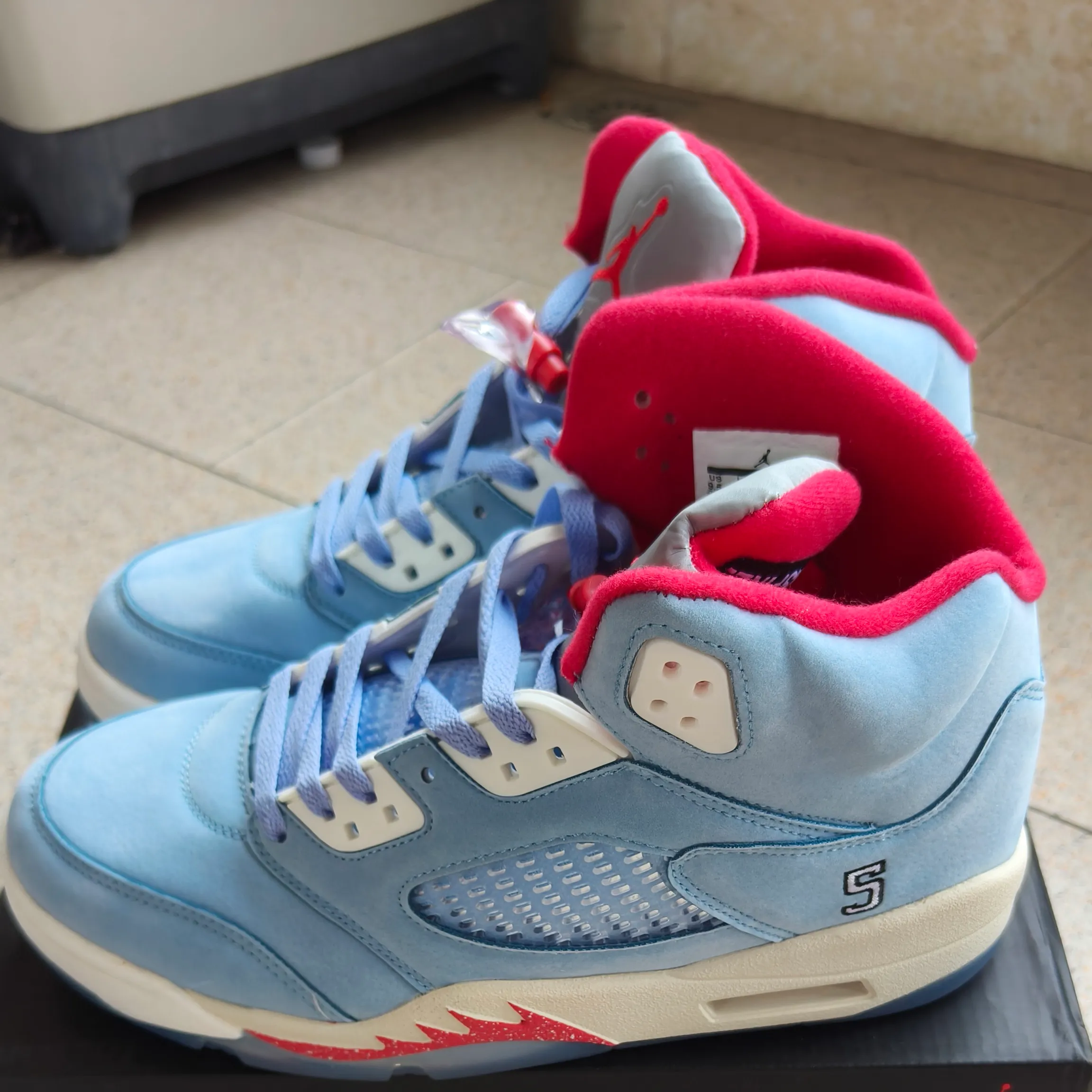 AJ 5 Retro Trophy Room Ice Blue Shoes Sneakers - nk0000146 - Image 4