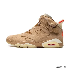 Alternative view of Travis Scott x AJ 6 British Khaki Shoes Sneakers – nk0001581
