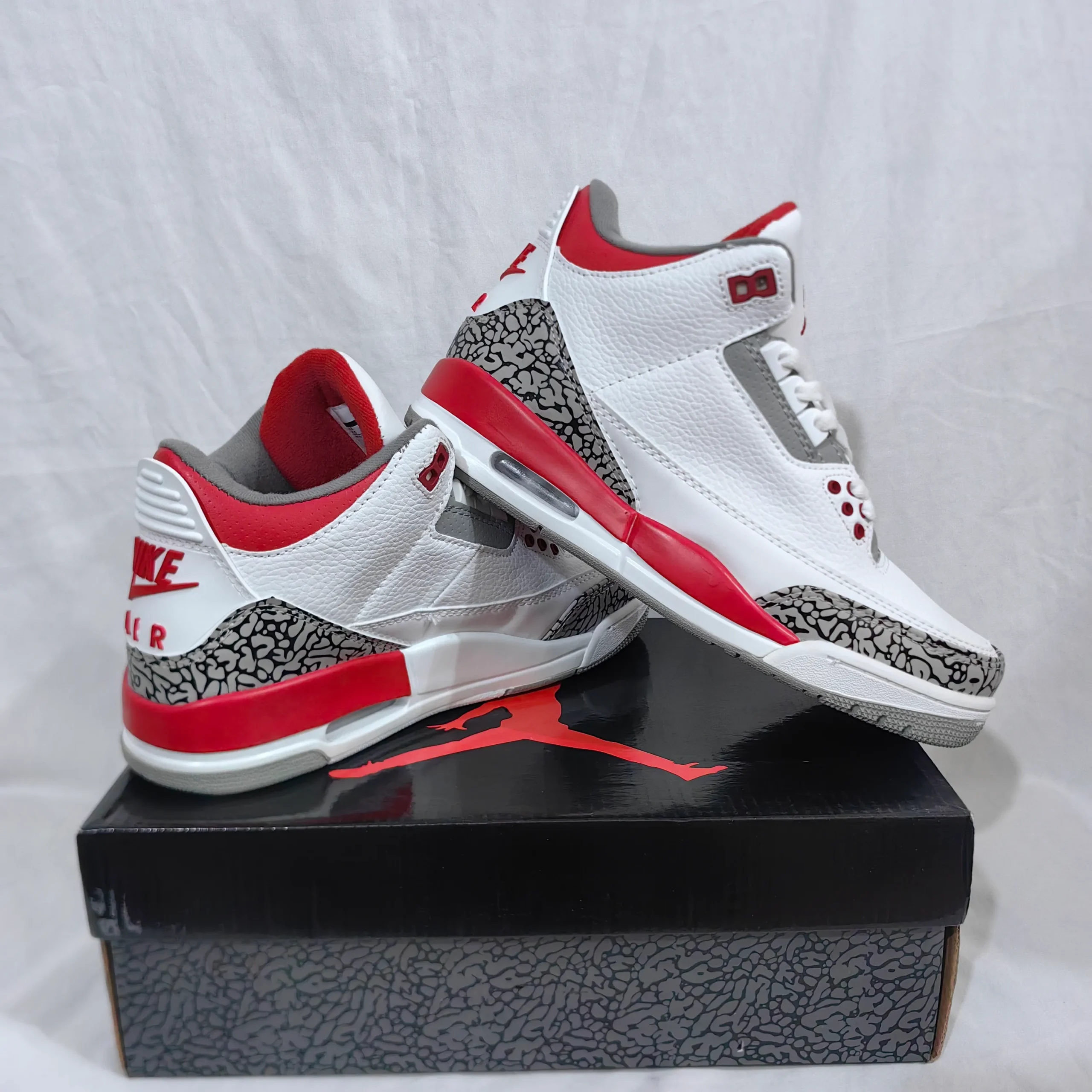 AJ 3 Retro Fire Red Shoes Sneakers - nk0002330 - Image 8