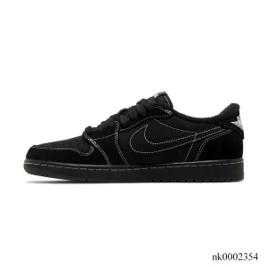 Alternative view of Travis Scott x AJ 1 Low Black Phantom Shoes Sneakers - nk0002354