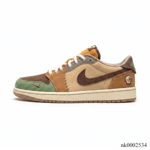 Alternative view of Zion Williamson x AJ 1 Low OG Voodoo Shoes Sneakers – nk0002534