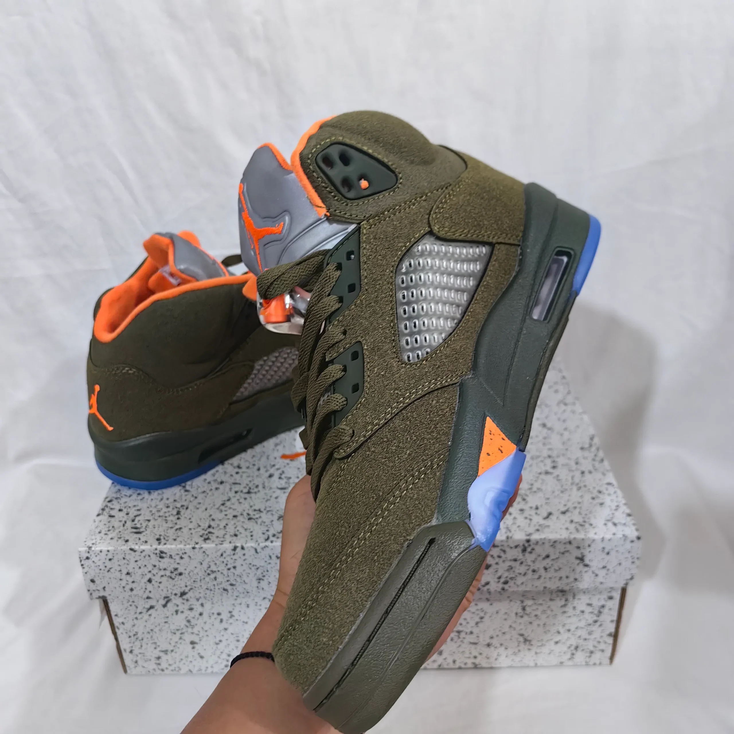 AJ 5 Olive Shoes Sneakers - nk0003202 - Image 8