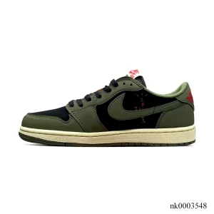 Alternative view of Travis Scott x AJ 1 Low OG Black Olive Shoes Sneakers – nk0003548