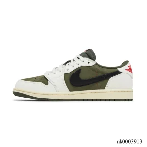 Alternative view of Travis Scott x AJ 1 Low Medium Olive Shoes Sneakers – nk0003913