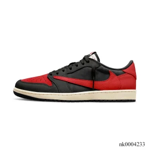 Alternative view of AJ 1 Low OG Bred x Travis Scott Shoes Sneakers - nk0004233