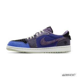 Alternative view of Zion Williamson x AJ 1 Low OG Voodoo Alternate Shoes Sneakers - nk0004307