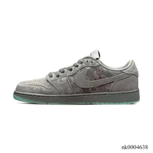 Alternative view of Travis Scott x KAWS x AJ 1 Low OG Cool Grey Shoes Sneakers – nk0004638