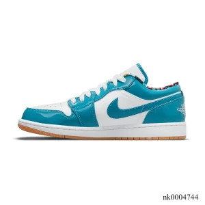 Alternative view of AJ 1 Low SE Barcelona Cyber Teal Shoes Sneakers – nk0004744