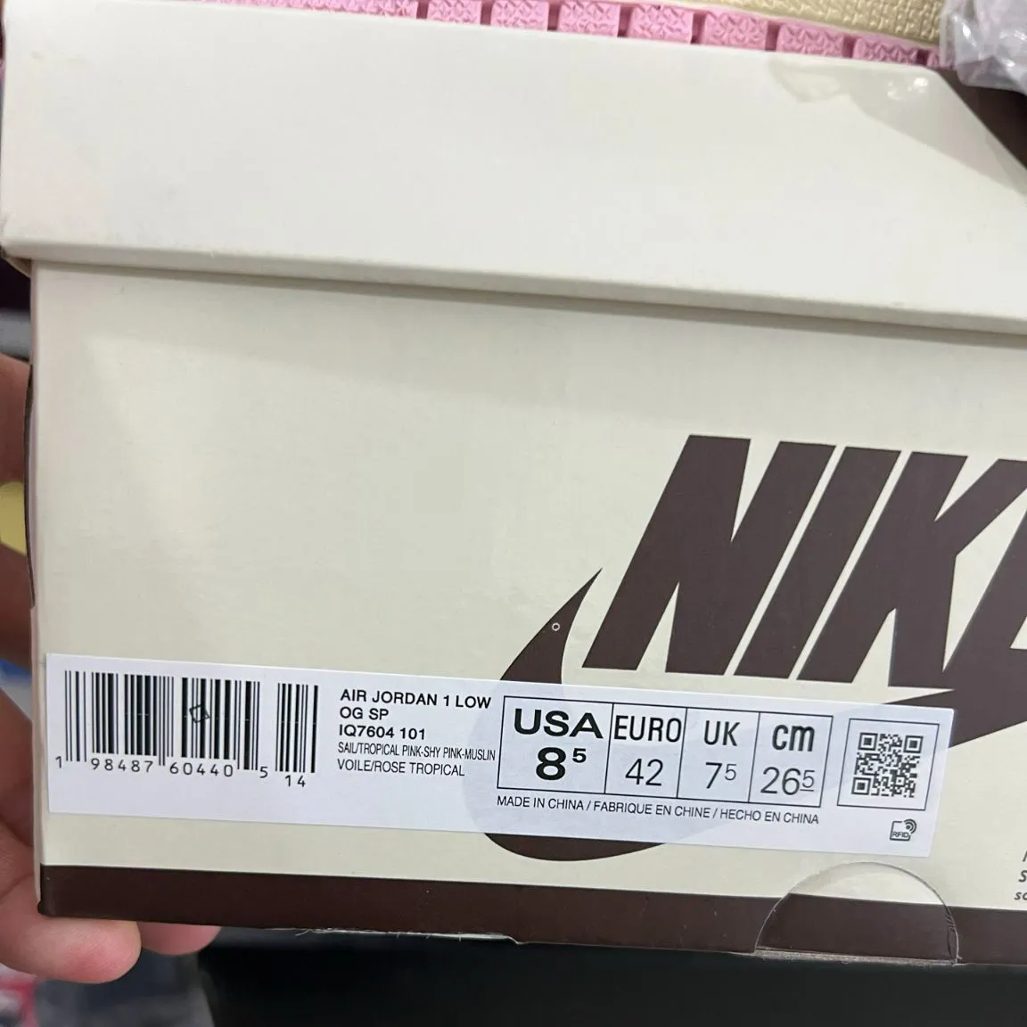 Travis Scott x AJ 1 Low OG Sail Shy Pink Shoes Sneakers – nk0004766 - Image 12