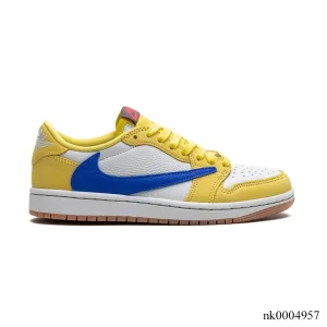 Travis Scott x AJ 1 Retro Low Canary Shoes Sneakers - nk0004957