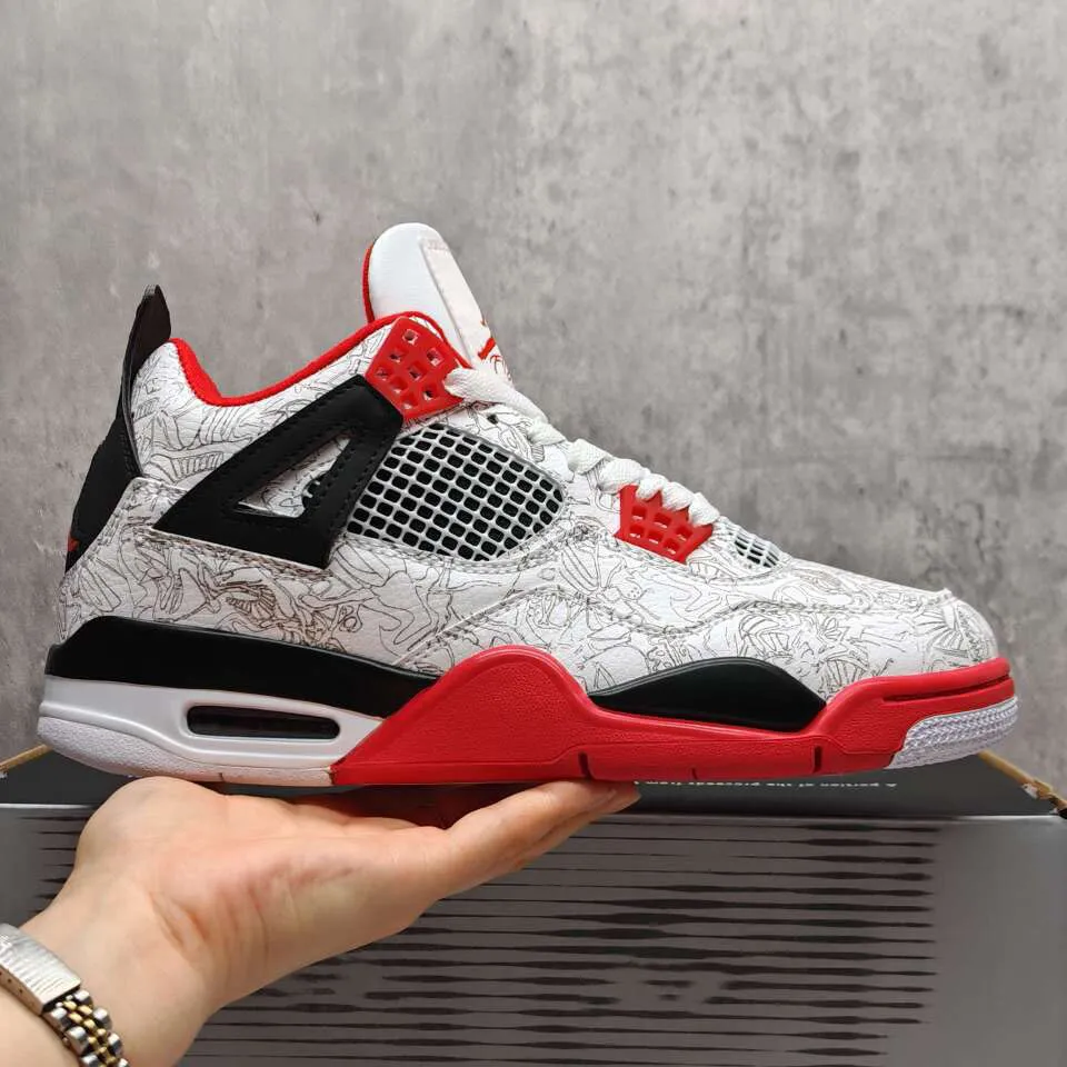 AJ 4 Retro "White Laser" Shoes Sneakers - nk0005251 - Image 3