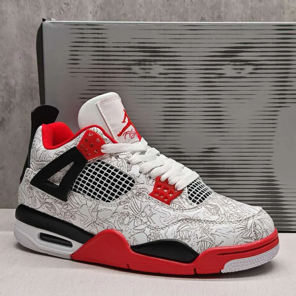 AJ 4 Retro "White Laser" Shoes Sneakers - nk0005251 - Image 4