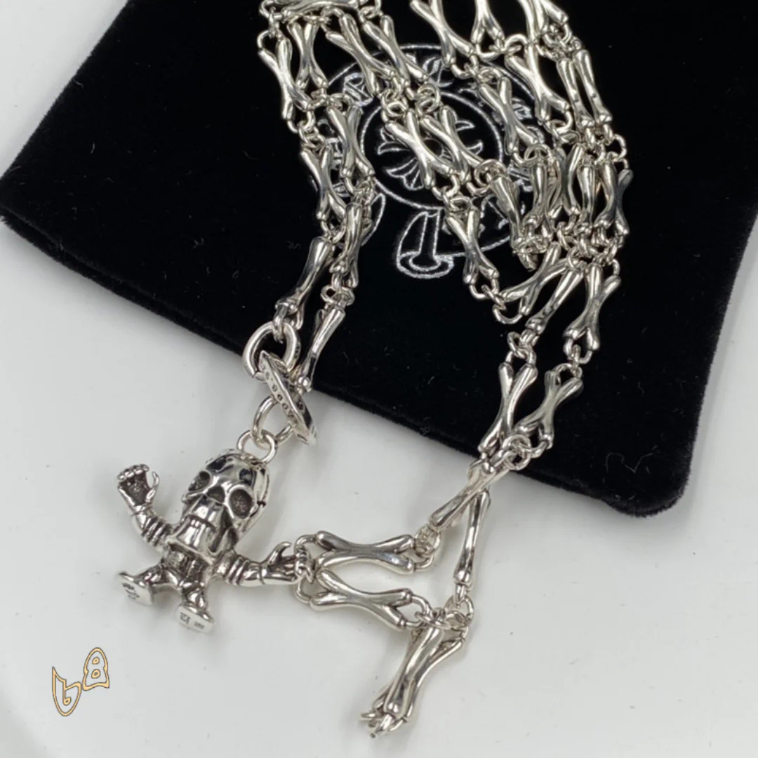 CH Skull Chain Necklace - CH0005 - Image 3