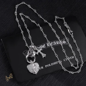 CH Heart And Cross Pendant Necklace - CH0022