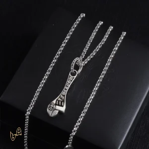 Alternative view of CH Spanner Pendant Necklace - CH0024
