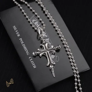Alternative view of CH Cross Pendant Necklace - CH0027
