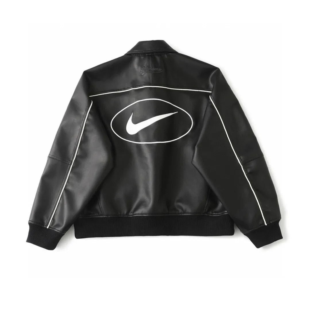 NK x SUP Leather Varsity Jacket - NK0009 - Image 2