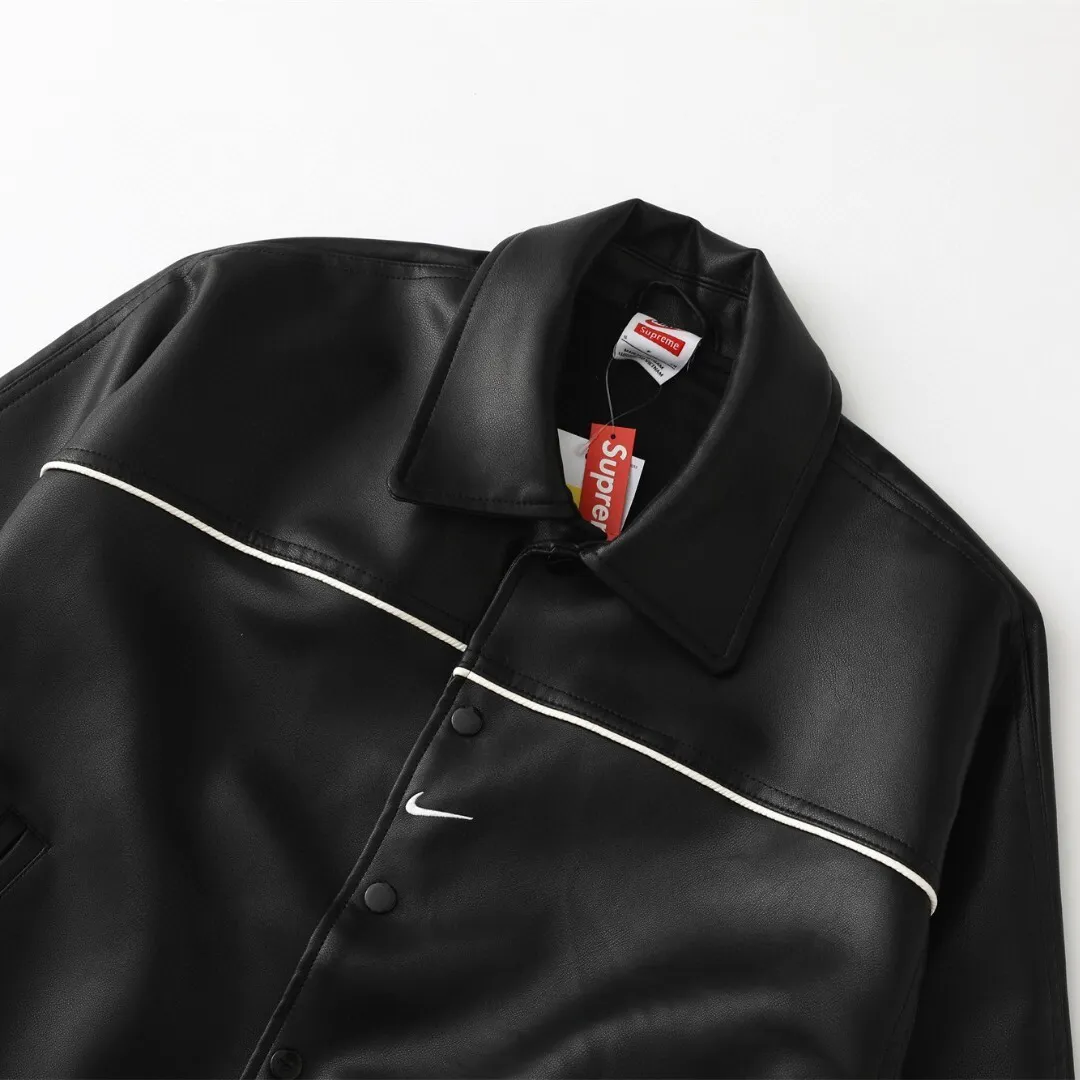 NK x SUP Leather Varsity Jacket - NK0009 - Image 4