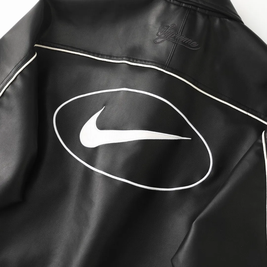NK x SUP Leather Varsity Jacket - NK0009 - Image 6