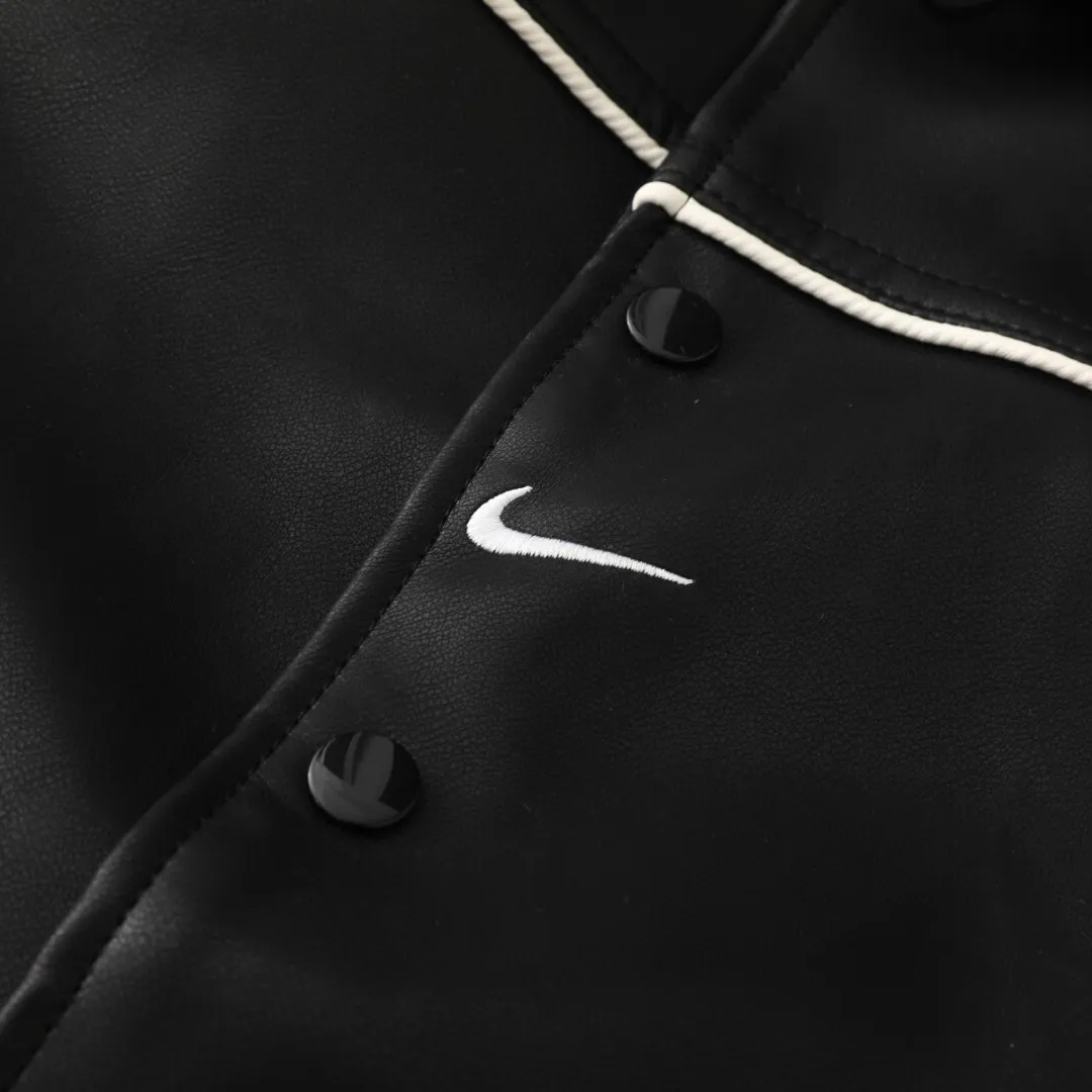 NK x SUP Leather Varsity Jacket - NK0009 - Image 9