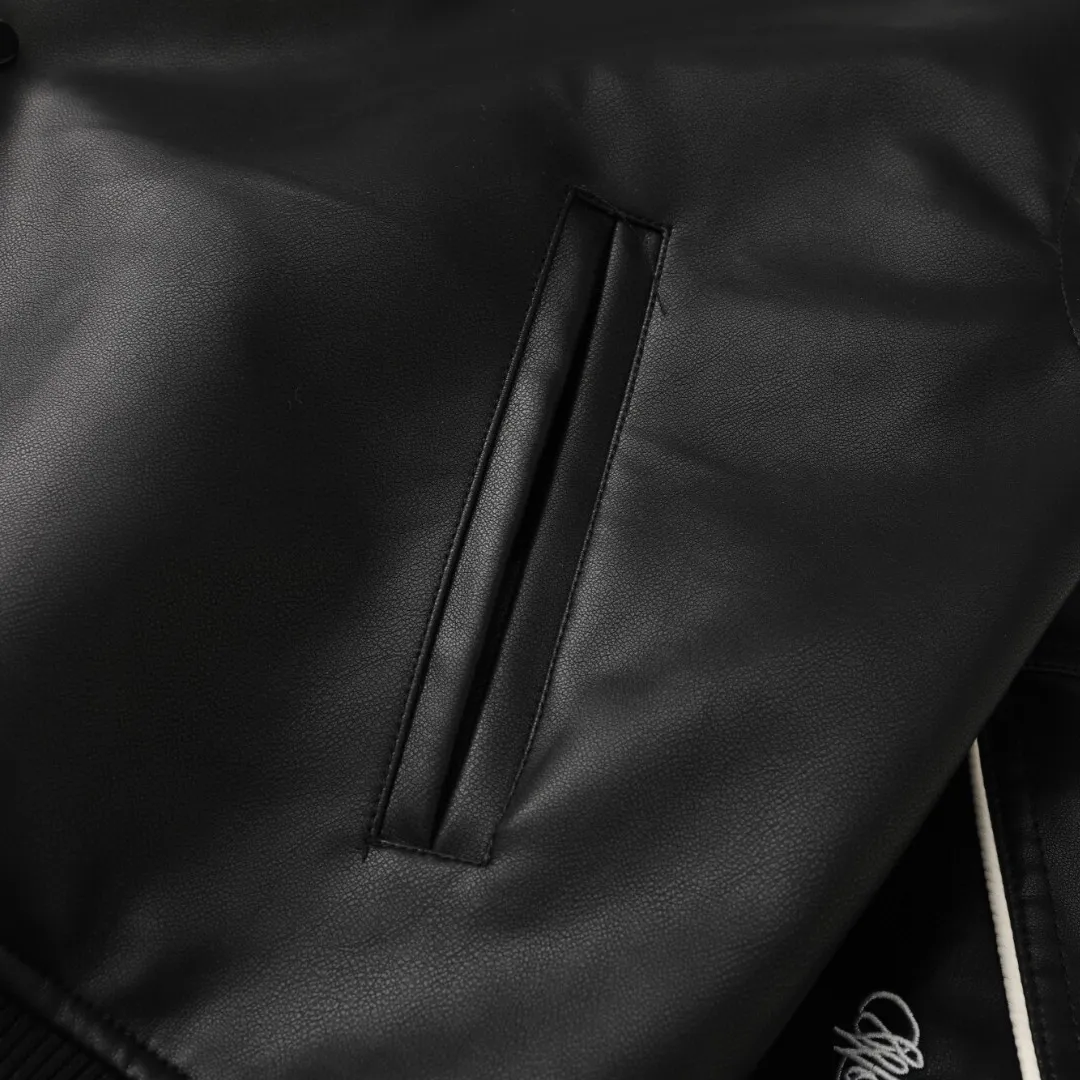 NK x SUP Leather Varsity Jacket - NK0009 - Image 11
