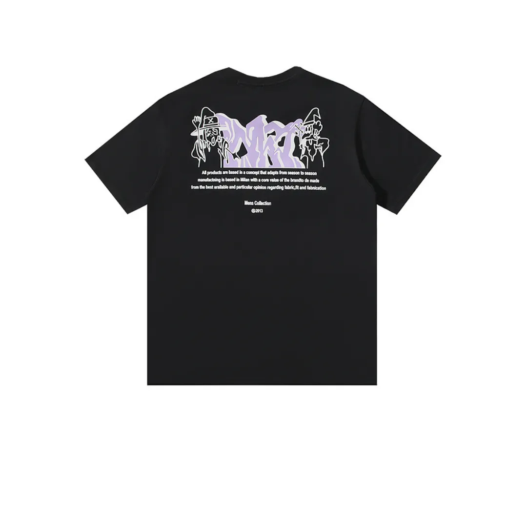 OW Co Virgil Abloh Wizard Graffiti Cotton T-Shirt - OW0020 - Image 2