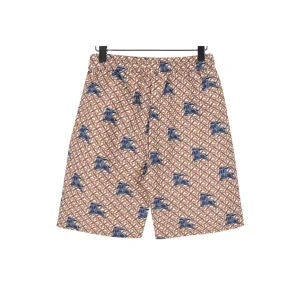 Alternative view of BUR All-Over Monogram Knight Print Shorts in Brown - 371 – bbr0000371