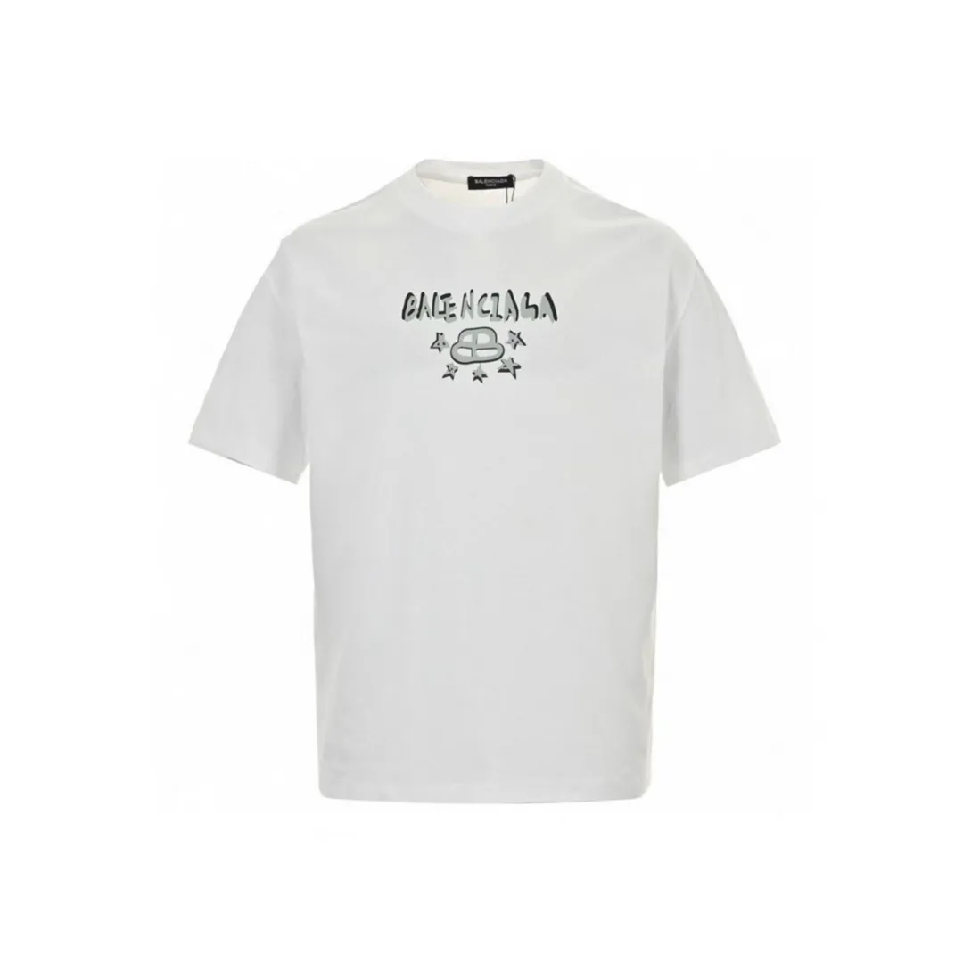 BLCG Butterfly Graffiti Logo T-shirt in White - 584 - blcg0000584