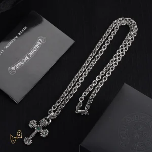 Alternative view of CH Cross Pendant Necklace - CH0037