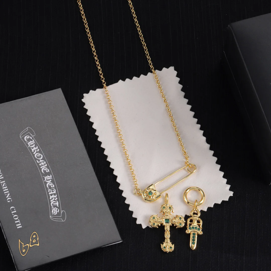 CH Cross Pendant Necklace - CH0051 - Image 6