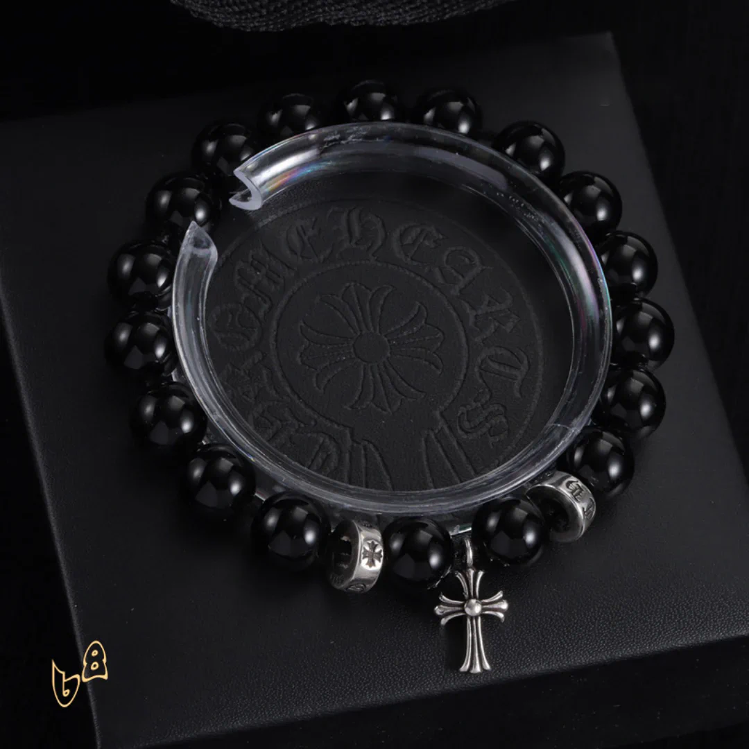 CH Beaded Cross Flower Bracelet - CH0074