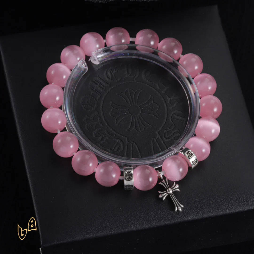 CH Beaded Cross Flower Bracelet - CH0074 - Image 5