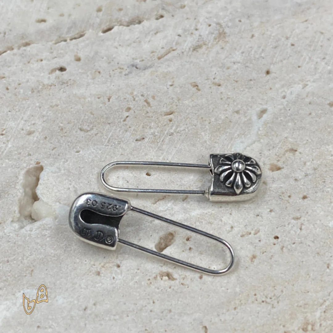 CH Safety Pin Earrings - CH0148 - Image 3
