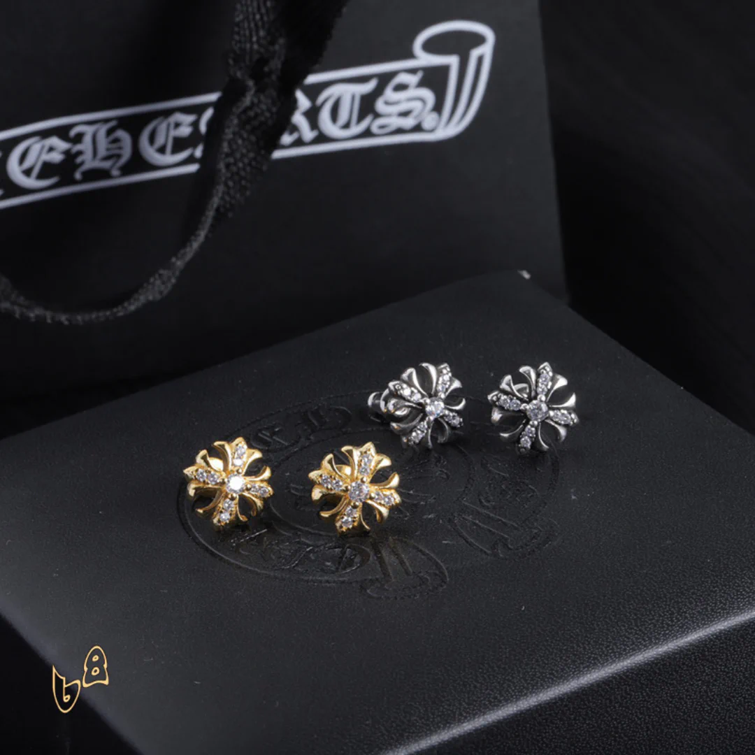 CH Cross Flower Earrings - CH0152 - Image 7